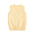 thumbnail image 4 of Jalioing Sweater Vest for Girls Boys Sleeveless V Neck Pullover Vest Kids Teen Plain School Uniform Sweater 5-17 Years, 4 of 8