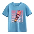 thumbnail image 4 of Las niñas camiseta de manga corta - de vuelta a la escuela Casual de alta calidad camiseta de algodón suave, tamaños de 2-13 años, 14 colores, lindo diseño de 100 días de impresión gráfica, 4 of 4