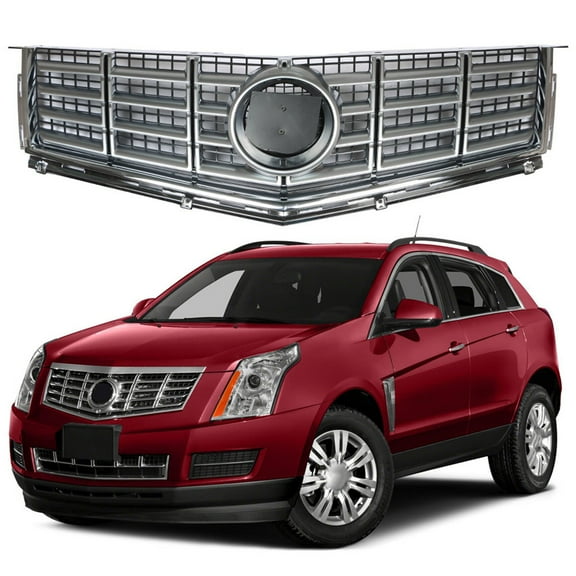 LABLT Front Bumper Upper Grille Replacement Chrome Grill For Cadillac SRX 2013-2016