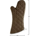 thumbnail image 5 of Lavish Home 69-06-C Oversized Oven Quilted Mittens, Flame & Heat Resistant, Chocolate - Set of 2, 5 of 6