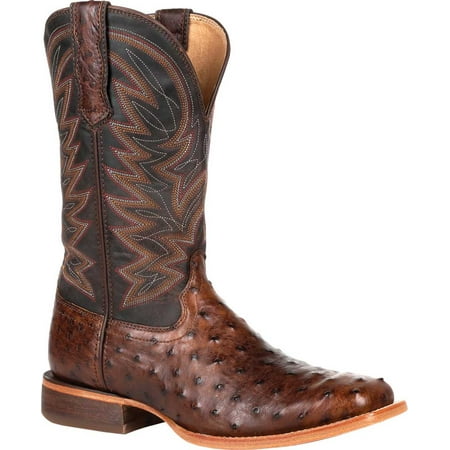 

Durango Mens Full Quill Ostrich Square Toe Dress Boots Mid Calf