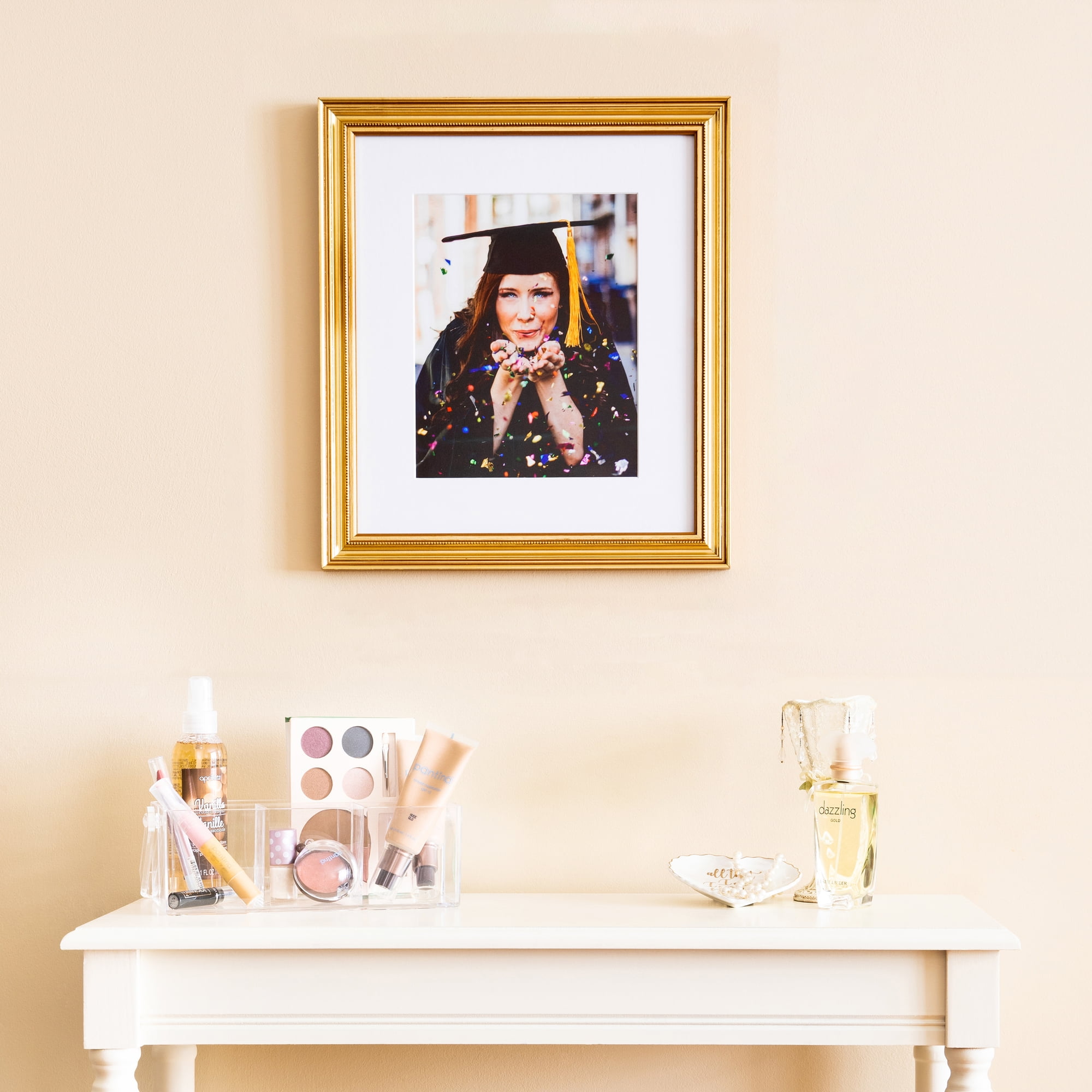 ArtToFrames 11x14 Inch Gold Picture Frame, This Gold Wood Poster Frame is Great for Your Art or Photos, Comes with Regular Glass (4159)
