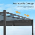 thumbnail image 5 of Costway 10' x 10' Outdoor Pergola with Retractable Canopy Heavy-Duty Metal Columns, 5 of 11