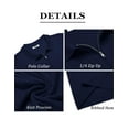 thumbnail image 6 of COOFANDY Men's Zipper Polo Shirts Short Sleeve Ribbed Knit Polo T Shirts Fashion Casual Golf Shirts, 6 of 7