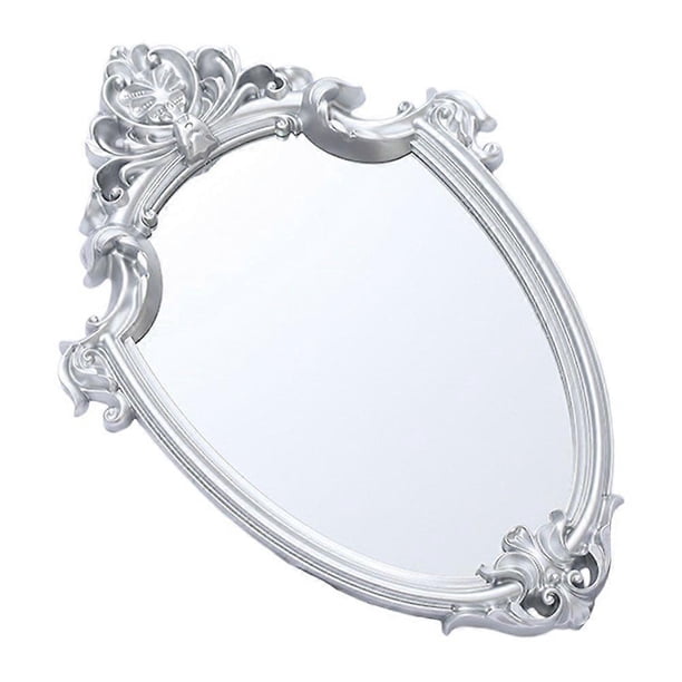 1PC European Style Wall-mounted Mirror Retro Royal Court Style Mirror (Silver)