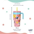 thumbnail image 2 of Zak Designs 18oz Stitch Kids Straw Tumbler, Double Wall Stainless Steel Cruiser Tumbler, 2 of 6