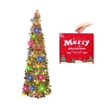 thumbnail image 1 of Árbol de Navidad N&T NIETING con forma de oropel plegable dorado de 5 pies, 1 of 7