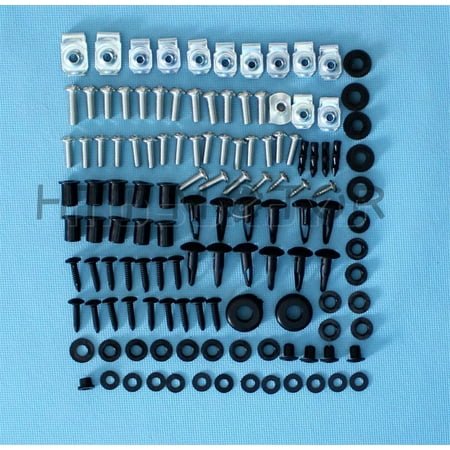 Abs Plastic Fairing Body HTTMT- 109Pcs Fairing Bolt Kit Body Work Screws For Suzuki GSX-R 600 750 06 2007 CD BK ()