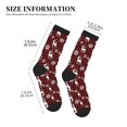 thumbnail image 3 of Bingfone Compression Socks for Women and Men Long Socks for Running Athletic Cycling Nurse- Plaid Reindeer Snowflakes, 3 of 7