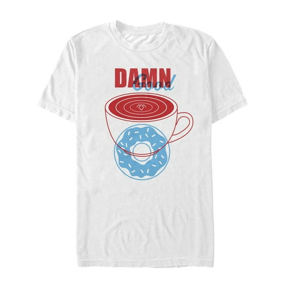 Men's Twin Peaks Good Coffee and Donut  Graphic Tee White X Large