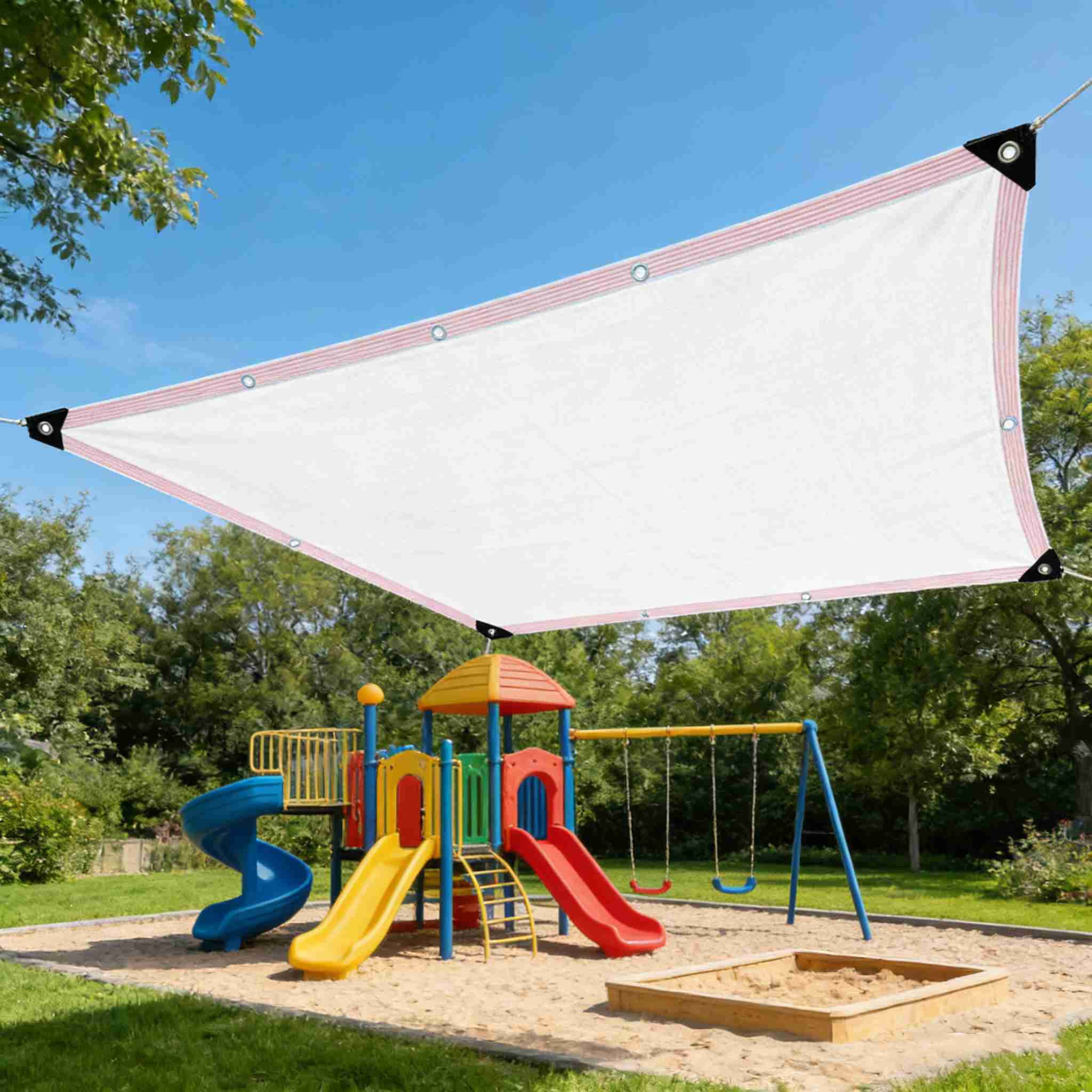 Garden Shade Cloth, 55% Sun Shade Net with Grommets, Plant Shades Mesh Tarp, Chicken Coop Shade Cover, Shade Cloth for Greenhouse(6.56x6.56ft, Whte)