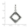 thumbnail image 2 of Sterling Silver 2-D Antiqued Photo With Lobster Clasp Charm - 2.9 Grams - Measures 35x22mm, 2 of 2