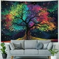 thumbnail image 4 of BCIIG Tree of Life Tapestry Black Light Tapestry Galaxy space Life Force Tapestry for Bedroom Glow in the dark Tapestry Wall Hanging, 4 of 6