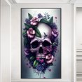 thumbnail image 1 of Cuadros Decorativos Pintura de diamante 5D DIY Taladro redondo completo Flor Calavera Decoración del hogar (NH3620) Wdftyju embutido en tela, 1 of 7