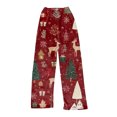 thumbnail image 6 of Women's Casual Fashion Christmas Pajama Pants, Long Sleepwear Trousers for Sports and Home Use, Comfortable and Soft Material for Nightwear and Lounging,Wine,M, 6 of 7