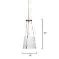 thumbnail image 3 of Jamie Young Co California 1-Light Metal & Linen Pendant in Brass/Off White, 3 of 7