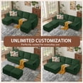 thumbnail image 3 of Pingliang Home Corduroy Sectional Sofa with Double Ottomans, Modern Modular Sofa Couch with Storage,4 Seat U-Shaped Couch Sofa for Living Room, Apartment, APT,Office,Studio,Green, 3 of 8