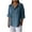 QR1_Navy, variant on Eiyaclvo Cotton Linen Shirts for Women Plus Size 3/4 Sleeve Button Down Shirt Solid Casual V Neck Three Quarter Length Sleeve Loose Fit Cotton Linen Top