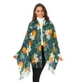 thumbnail image 3 of FORMRS Womens Scarf Winter Soft Long Big Warm Shawls Wrap Tassel Scarves, Orange Fruit, 3 of 9