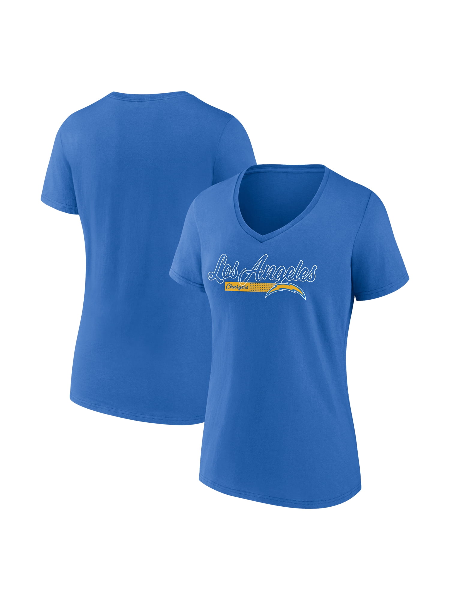 NFL Los Angeles Chargers Women's Cotton Blue Short Sleeve T-Shirt