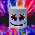 thumbnail image 4 of Máscara de DJ LED de Halloween - Festival de música Disfraces de fiesta de Halloween Cosplay Light Up Máscara de cabeza completa Casco Juguetes, 4 of 5