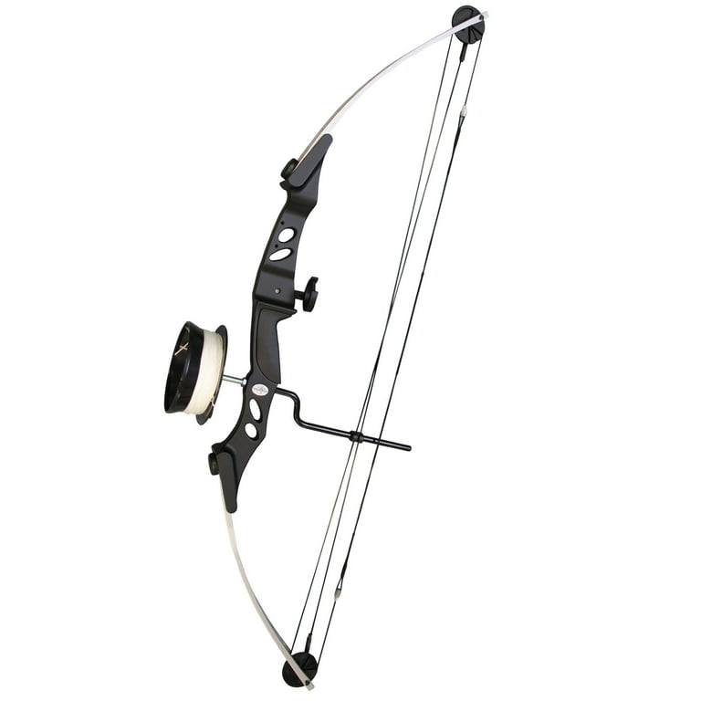 SAS Siege 55 lb 29 Compound Bowfishing Bow Package with Roller Arrow Rest,  Reel