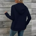 thumbnail image 6 of Blue Womens Tops A Solid Color Pocket Knitted Long Sleeved Loose Sweatshirt for Women Fall Outfits for Women 2025, 6 of 6