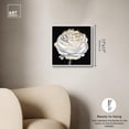 thumbnail image 5 of Black Ranunculus Canvas Dark Florals And Fashion Wall Art by Art Remedy, White Frame, 16" x 16", 5 of 7