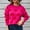 Hot Pink, variant on Itsame Loose Sweater for Womens Long Sleeve Pullover Sweaters Crew Neck Printed Sweatertop White Size S
