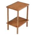 thumbnail image 7 of Xilee 2 Tier End Table, Small Side Table with Solid Wood Legs,Outdoor Side Table with Storage Shelf Narrow Nightstand Bedside Table for Small Spaces, Bedroom, Living Room, Farmhouse, No-Tool Assembly, 7 of 7