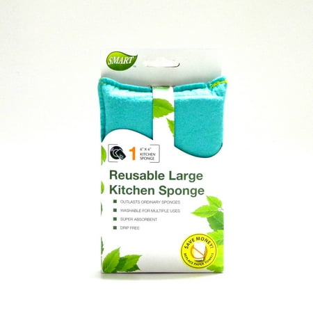 Smart Reusable Kitchen Sponge, Large - Walmart.com