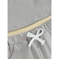 thumbnail image 6 of Infant Baby Shorts Set, Short Sleeve Crew Neck T-shirt with Elastic Waist Shorts 2-piece Outfit, 6 of 8