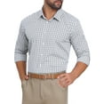 thumbnail image 4 of CAMISAS DE NEGOCIO DE MANGA LARGA PARA HOMBRES CON PATRÓN A CUADROS XL NEGRO GRIS, 4 of 5