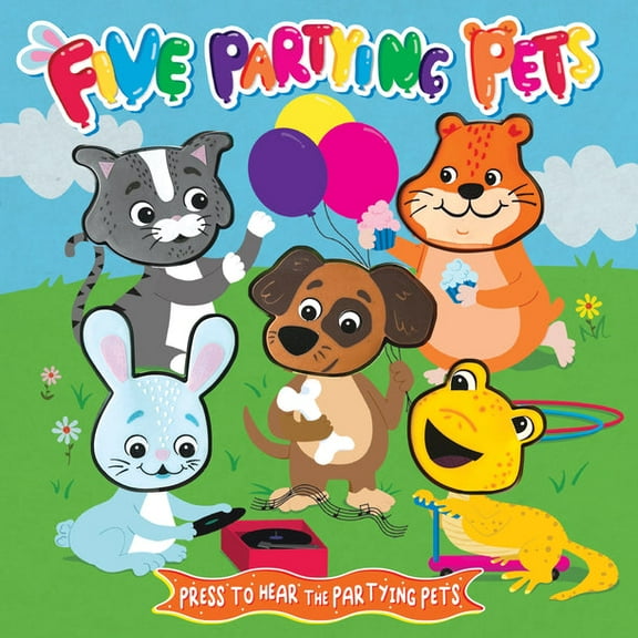 Five Partying Pets - Silicone Button Sound Book