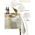 thumbnail image 2 of Yellow Table Cloth, Modern Geometric Grey Oil Painting Abstract Waterproof Tablecloth for Square Tables, Reusable Washable Fabric Table Cover for Restaurant Kitchen Dining Tables 60"x60", 2 of 6