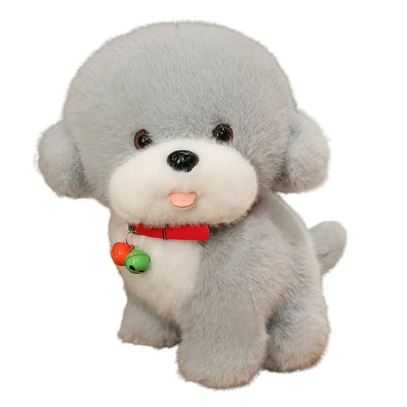 Tootee Adorable Soft Cuddly Dog Plush Toy, 9.45 Gray Stuffed Animal for Kids & Adults, Interactive & Washable, Perfect Gift for Hugging & Role Play