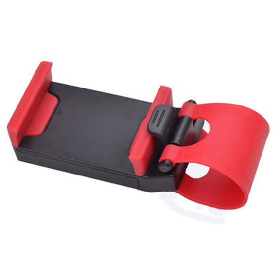 RuiJiao Car Phone Holder -Steering Wheel Phone Mount, Universal Mobile Phone Mount, Adjustable Car Cradle, Hands Free Automobile Cell Phone Holder for Most Steering Wheels