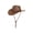 Coffee, variant on PULLIMORE Linen Western Cowboy Hat Men Women, Breathable Wide Brim Sun Hat Strap