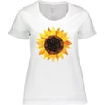 thumbnail image 3 of Inktastic Summer Grunge Sunflower Women's Plus Size T-Shirt, 3 of 5