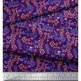 thumbnail image 2 of Soimoi Purple Cotton Duck Fabric Diamond Geometric Print Fabric by the Yard 42 Inch Wide, 2 of 3
