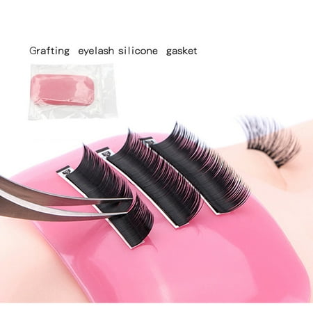Planting Grafted Eyelashes Forehead Against Silicone Pad Beauty Tool Pink