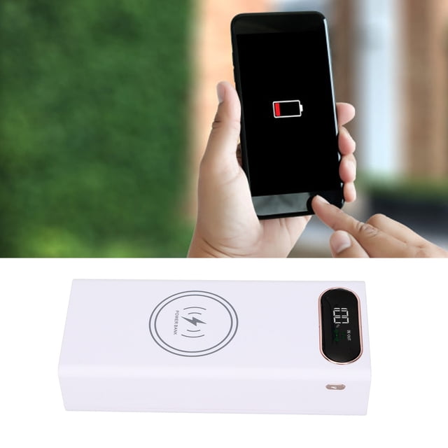 Batería Power Bank, DIY Power Bank Box ABS White LCD Display Type-C Amre-Aplicación Aplicacia RÁPIDA 22.5W Para Teléfonos Móviles