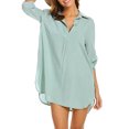 thumbnail image 4 of Gupgi Women Ladies Bathing Suit Cover Ups Mini Dress Bikini Beach Tunic Tops, 4 of 6