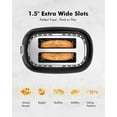 thumbnail image 3 of LONGDEEM 2 Slice Toaster, 6 Shade Settings, Wide Slots, Auto Shut Off, Easy Clean Tray, Black, 3 of 7