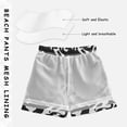 thumbnail image 5 of joogoo Boys Swim Trunks Black and White Graffiti Beach Board Shorts Drawstring Swimsuit 4T, 5 of 6