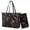 Black-Butterfly Floral, variant on Butterfly Flower Print Handbag and Wallet Set for Women Leather Purses Top Handle Handbags with Matching Purse 2 Pcs Wallet and Purse Set, Purple