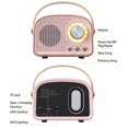 thumbnail image 3 of CHOK Haut-Parleur Bluetooth Rétro Haut-Parleur Vintage Sans Fil Haut-Parleur Bluetooth Portable Sans Fil Supporte Appairage TWS/u-Disk/TF Card/AUX pour Maison Voyage et Extérieur - Vert Foncé, 3 of 6