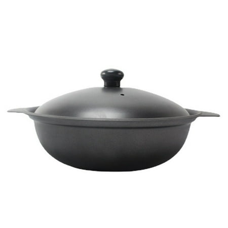 

1 Pc Strong Cast Iron Casserole Yellow Stewed Chicken Rice Pot With Lid