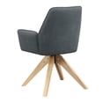 thumbnail image 6 of Convenience Concepts Take a Seat Miranda Swivel Accent Chair, Slate Gray Fabric/Natural Wood, 6 of 13