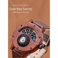 thumbnail image 3 of Reloj de cuarzo de madera Natural claro hecho a mano para hombre, esfera giratoria, estilo brújula, reloj deportivo de cuarzo para hombre, caja de regalo, 3 of 5